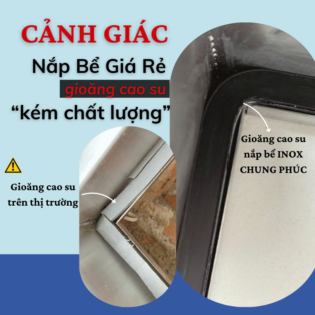 Nắp bể nước ngầm inox 304 dày 4mm
